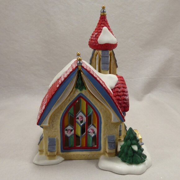 Dept 56 Wedding Bells Chapel Elf Land North Pole Series Christmas House Village - Picture 5 of 11